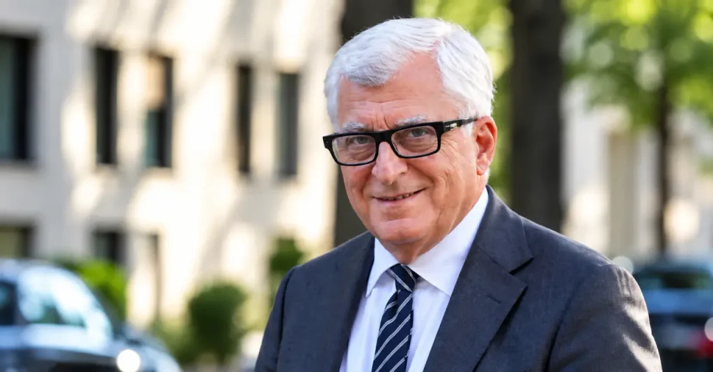 Patrizio Bertelli in a professional outdoor portrait
